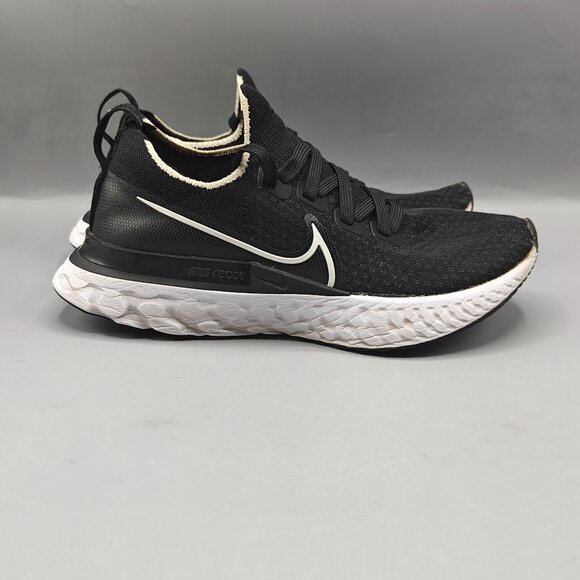 Nike React Infinity Flyknit Shoes Women's 7 Black White Running Sneaker - Picture 1 of 11